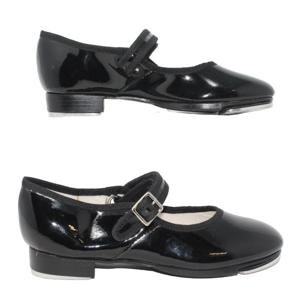 Capezio Child 3800C 13W Black Patenlite Mary Jane TeleTone Tap Shoe - Picture 6 of 9